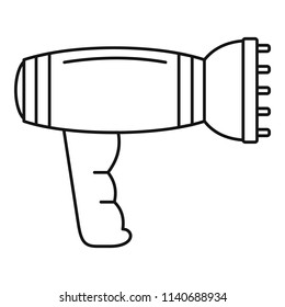 Hair dryer icon. Outline illustration of hair dryer vector icon for web design isolated on white background