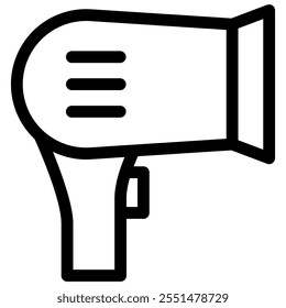 hair dryer icon with outline style