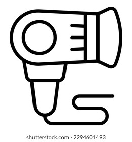 Hair dryer icon outline vector. Barber beauty. Cut care