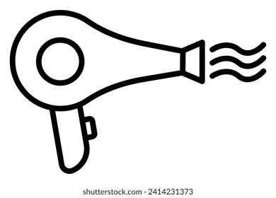 Hair dryer icon. icon related to hairstyling and salon services. line icon style. element illustration