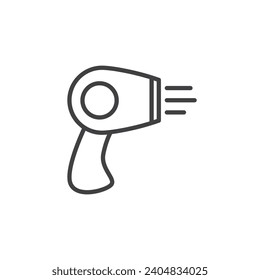 hair dryer icon. sign for mobile concept and web design. outline vector icon. symbol, logo illustration. vector graphics.