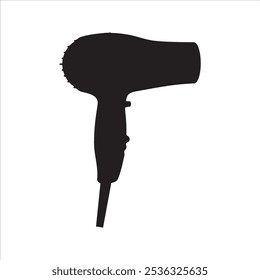 Hair dryer icon. Hair dryer silhouette logo vector illustration.