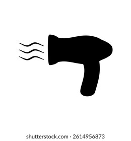hair dryer icon, simple flat style, illustration, logo sign symbol pictogram template, for ui or ux isolated on white for mobile app, editable