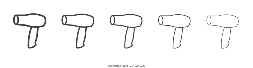 ícone do secador de cabelo simples ilustração coleção símbolo