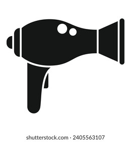Hair dryer icon simple vector. Beauty salon care. Color step brush