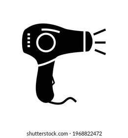 Hair Dryer icon solid style vector for your web, mobile app logo UI design