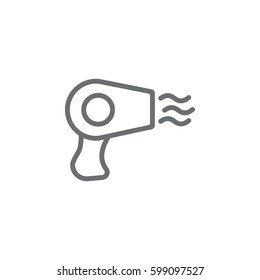 hair dryer icon. spa vector illustration on white background