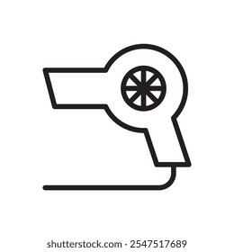 Hair dryer icon in thin line style vector illustration graphic design