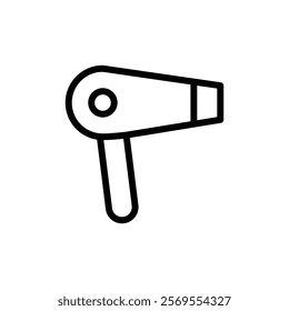 Hair dryer icon Thin vector set