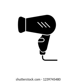 hair dryer icon vector. barbershop icon glyph style
