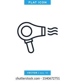 Hair Dryer Icon Vector Design Template