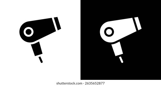 Hair dryer icon Vector in flat style. Collection silhouettes
