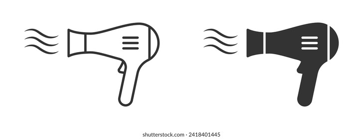 Hair dryer icon. Vector illustration.