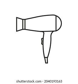 Hair dryer icon. Vector. Line style.