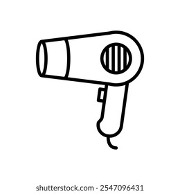 hair dryer icon vector, line style icon