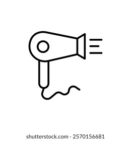 Hair dryer icon Vector logo set flat