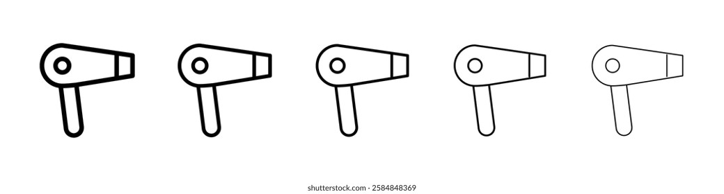 Hair dryer icon Vector logo sign