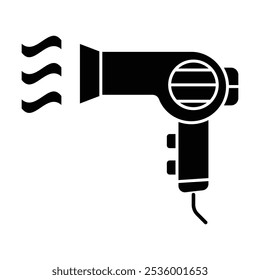 Hair dryer icon vector on white background