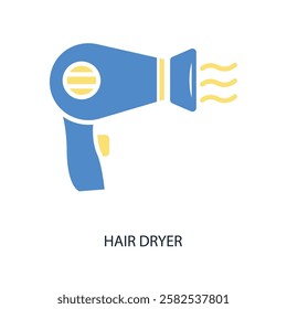 Hair dryer icon. vector.Editable stroke.linear style sign for use web design,logo.Symbol illustration.