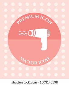 Hair Dryer Icon for Web. Application, Software & Graphic Design.