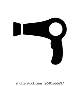 Hair dryer icon. White background.