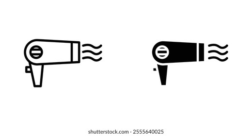 Hair dryer icons for app and websites.