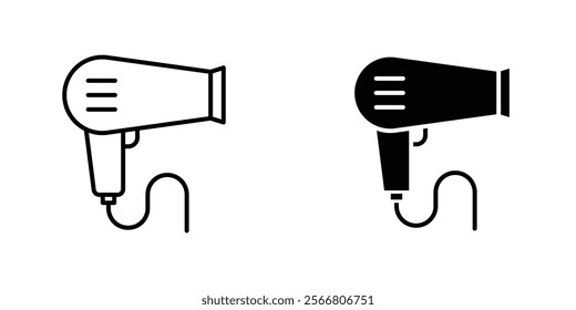 Hair dryer icons pack for apps and web UI designs