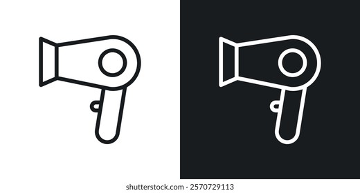 Hair dryer icons set vectors on white background.