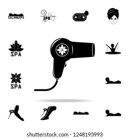 hair dryer illustration icon. Spa icons universal set for web and mobile