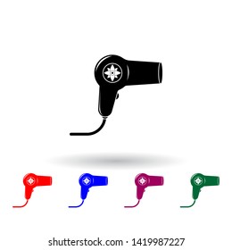 hair dryer illustration multi color icon. Elements of spa set. Simple icon for websites, web design, mobile app, info graphics