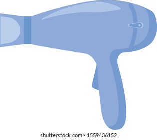 Hair dryer, illustration, vector on white background.