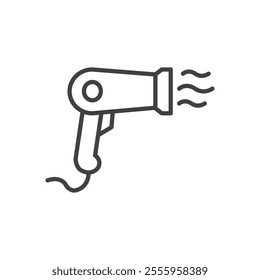 Hair dryer isolated icon. vector illustration.