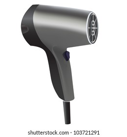 Hair dryer isolated on white vector illustration