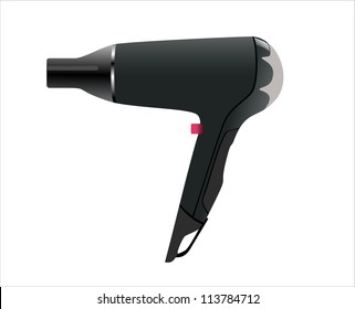 Hair dryer isolated on white vector illustration