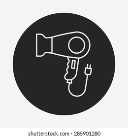 hair dryer line icon
