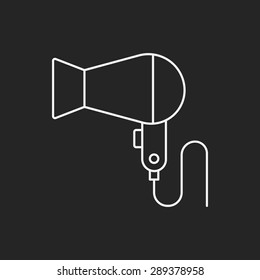 Hair dryer line icon