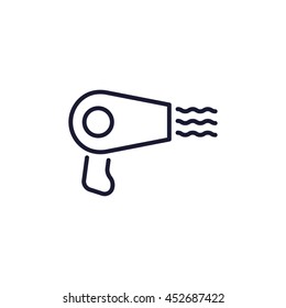 hair dryer line icon