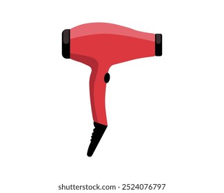 Hair dryer Line Icon fashion hairdryer of hairdresser to blow-dry and electric hair-dryer blower. Barber styling appliance. Vector cartoon illustration