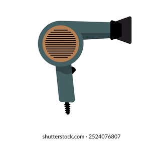 Hair dryer Line Icon fashion hairdryer of hairdresser to blow-dry and electric hair-dryer blower. Barber styling appliance. Vector cartoon illustration