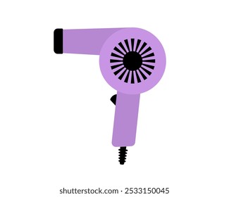 Hair dryer Line Icon fashion hairdryer of hairdresser to blow-dry and electric hair-dryer blower. Barber styling appliance. Vector cartoon illustration