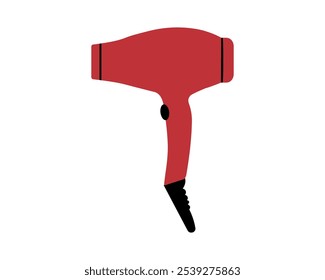 Hair dryer Line Icon fashion hairdryer of hairdresser to blow-dry and electric hair-dryer blower. Barber styling appliance. Vector cartoon illustration