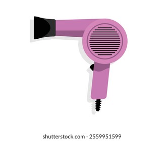 Hair dryer Line Icon fashion hairdryer of hairdresser to blow-dry and electric hair-dryer blower. Barber styling appliance. Vector cartoon illustration