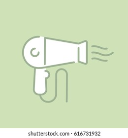 Hair dryer line icon. Hotel room hair dryer