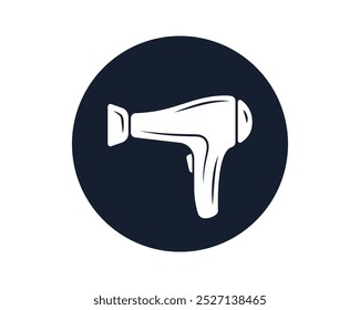 Hair dryer Line Icon vector fashion hairdryer of hairdresser to blow-dry and electric hair-dryer blower illustration. Barber styling appliance.