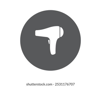 Hair dryer Line Icon vector fashion hairdryer of hairdresser to blow-dry and electric hair-dryer blower illustration. Barber styling appliance.