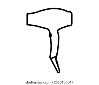 Hair dryer Line Icon vector fashion hairdryer of hairdresser to blow-dry and electric hair-dryer blower illustration. Barber styling appliance.