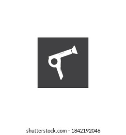 Hair dryer logo vector design illustration background