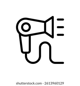 Hair Dryer Outline Icon. Hair Dryer Icon