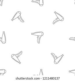Hair dryer pattern seamless vector repeat geometric for any web design