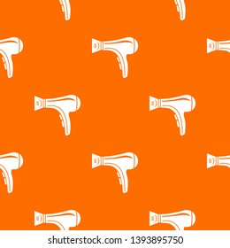 Hair dryer pattern vector orange for any web design best